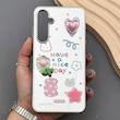 قاب گوشی Galaxy A35 سامسونگ آینه ای فانتزی عروسکی دور نقره ای برجسته کیوت 