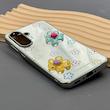 قاب گوشی Galaxy A36 سامسونگ آینه ای فانتزی عروسکی دور نقره ای برجسته کیوت
