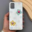 قاب گوشی Galaxy A51 سامسونگ آینه ای فانتزی عروسکی دور نقره ای برجسته کیوت