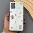 قاب گوشی Galaxy A51 سامسونگ آینه ای فانتزی عروسکی دور نقره ای برجسته کیوت
