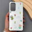قاب گوشی Galaxy A53 سامسونگ آینه ای فانتزی عروسکی دور نقره ای برجسته کیوت