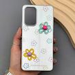 قاب گوشی Galaxy A53 سامسونگ آینه ای فانتزی عروسکی دور نقره ای برجسته کیوت