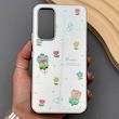 قاب گوشی Galaxy A54 سامسونگ آینه ای فانتزی عروسکی دور نقره ای برجسته کیوت