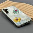 قاب گوشی Galaxy A55 سامسونگ آینه ای فانتزی عروسکی دور نقره ای برجسته کیوت