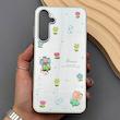 قاب گوشی Galaxy A55 سامسونگ آینه ای فانتزی عروسکی دور نقره ای برجسته کیوت