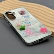 قاب گوشی Galaxy A56 سامسونگ آینه ای فانتزی عروسکی دور نقره ای برجسته کیوت 