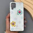 قاب گوشی Galaxy A12 - M12 سامسونگ آینه ای فانتزی عروسکی دور نقره ای برجسته کیوت