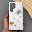 قاب گوشی Galaxy S23 Ultra سامسونگ آینه ای فانتزی عروسکی دور نقره ای برجسته کیوت