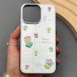 قاب گوشی iPhone 13 Pro آیفون آینه ای فانتزی عروسکی دور نقره ای برجسته کیوت