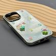 قاب گوشی iPhone 13 Pro آیفون آینه ای فانتزی عروسکی دور نقره ای برجسته کیوت