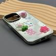 قاب گوشی iPhone 13 Pro آیفون آینه ای فانتزی عروسکی دور نقره ای برجسته کیوت