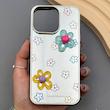 قاب گوشی iPhone 13 Pro آیفون آینه ای فانتزی عروسکی دور نقره ای برجسته کیوت