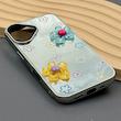 قاب گوشی iPhone 16 آیفون آینه ای فانتزی عروسکی دور نقره ای برجسته کیوت