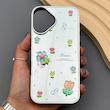 قاب گوشی iPhone 16 آیفون آینه ای فانتزی عروسکی دور نقره ای برجسته کیوت