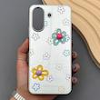 قاب گوشی Redmi 13C - Poco C65 شیائومی آینه ای فانتزی عروسکی دور نقره ای برجسته کیوت