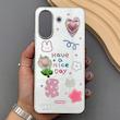 قاب گوشی Redmi 13C - Poco C65 شیائومی آینه ای فانتزی عروسکی دور نقره ای برجسته کیوت 