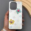 قاب گوشی Redmi Note 13 4G شیائومی آینه ای فانتزی عروسکی دور نقره ای برجسته کیوت