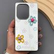 قاب گوشی Redmi Note 13 Pro 4G - Poco M6 Pro 4G - Redmi Note 14S شیائومی آینه ای فانتزی عروسکی دور نقره ای برجسته کیوت