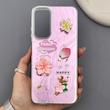 قاب گوشی Galaxy A05S سامسونگ لیزری فانتزی گل برجسته لیلیوم لاکچری TPU رنگ صورتی