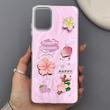 قاب گوشی Galaxy A06 سامسونگ لیزری فانتزی گل برجسته لیلیوم لاکچری TPU رنگ صورتی 