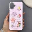 قاب گوشی Galaxy A07 سامسونگ لیزری فانتزی گل برجسته لیلیوم لاکچری TPU رنگ صورتی