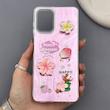 قاب گوشی Galaxy A22 4G - M32 4G سامسونگ لیزری فانتزی گل برجسته لیلیوم لاکچری TPU رنگ صورتی
