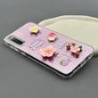 قاب گوشی Galaxy A30S - A50S - A50 سامسونگ لیزری فانتزی گل برجسته لیلیوم لاکچری TPU رنگ صورتی