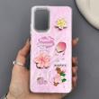 قاب گوشی Galaxy A32 4G سامسونگ لیزری فانتزی گل برجسته لیلیوم لاکچری TPU رنگ صورتی
