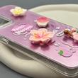 قاب گوشی Galaxy A32 4G سامسونگ لیزری فانتزی گل برجسته لیلیوم لاکچری TPU رنگ صورتی