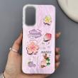 قاب گوشی Galaxy A14 سامسونگ لیزری فانتزی گل برجسته لیلیوم لاکچری TPU رنگ صورتی