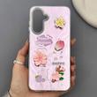 قاب گوشی Galaxy A17 سامسونگ لیزری فانتزی گل برجسته لیلیوم لاکچری TPU رنگ صورتی 