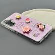 قاب گوشی Galaxy A17 سامسونگ لیزری فانتزی گل برجسته لیلیوم لاکچری TPU رنگ صورتی 
