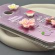 قاب گوشی Galaxy A20S سامسونگ لیزری فانتزی گل برجسته لیلیوم لاکچری TPU رنگ صورتی