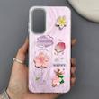 قاب گوشی Galaxy A25 سامسونگ لیزری فانتزی گل برجسته لیلیوم لاکچری TPU رنگ صورتی 