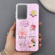 قاب گوشی Galaxy A26 سامسونگ لیزری فانتزی گل برجسته لیلیوم لاکچری TPU رنگ صورتی