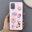 قاب گوشی Galaxy A31 سامسونگ لیزری فانتزی گل برجسته لیلیوم لاکچری TPU رنگ صورتی