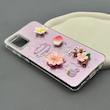 قاب گوشی Galaxy A31 سامسونگ لیزری فانتزی گل برجسته لیلیوم لاکچری TPU رنگ صورتی