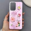 قاب گوشی Galaxy A33 سامسونگ لیزری فانتزی گل برجسته لیلیوم لاکچری TPU رنگ صورتی 