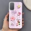 قاب گوشی Galaxy A34 سامسونگ لیزری فانتزی گل برجسته لیلیوم لاکچری TPU رنگ صورتی 