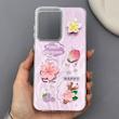 قاب گوشی Galaxy A36 سامسونگ لیزری فانتزی گل برجسته لیلیوم لاکچری TPU رنگ صورتی 