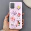 قاب گوشی Galaxy A51 سامسونگ لیزری فانتزی گل برجسته لیلیوم لاکچری TPU رنگ صورتی