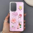 قاب گوشی Galaxy A53 سامسونگ لیزری فانتزی گل برجسته لیلیوم لاکچری TPU رنگ صورتی