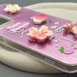 قاب گوشی Galaxy A56 سامسونگ لیزری فانتزی گل برجسته لیلیوم لاکچری TPU رنگ صورتی