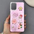 قاب گوشی Galaxy A71 سامسونگ لیزری فانتزی گل برجسته لیلیوم لاکچری TPU رنگ صورتی