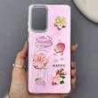 قاب گوشی Galaxy A72 سامسونگ لیزری فانتزی گل برجسته لیلیوم لاکچری TPU رنگ صورتی