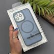 قاب گوشی iPhone 13 Pro آیفون پشت مات مگ سیف دار اورجینال Uniqe Case دور سیلیکونی رنگ سرمه ای
