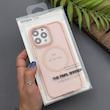 قاب گوشی iPhone 13 Pro آیفون پشت مات مگ سیف دار اورجینال Uniqe Case دور سیلیکونی رنگ صورتی