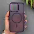 قاب گوشی iPhone 13 Pro آیفون پشت مات مگ سیف دار اورجینال Uniqe Case دور سیلیکونی رنگ بنفش