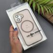 قاب گوشی iPhone 16 آیفون پشت مات مگ سیف دار اورجینال Uniqe Case دور سیلیکونی رنگ قهوه ای