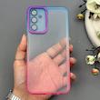 قاب گوشی Galaxy A14 سامسونگ متال شفاف دور رنگی با محافظ لنز